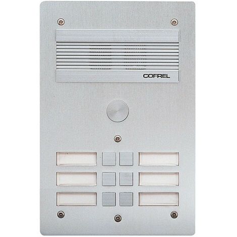 Platine de rue Série 300 audio façade Alu 4mm 6 appels (308306)