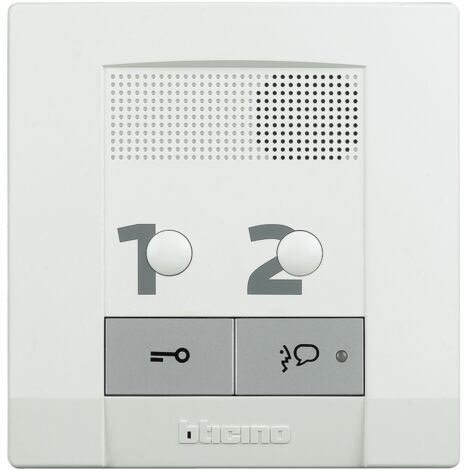 Bticino – Poste intérieur supplémentaire pour kit portier CK2 audio – Finition blanc – Raccordement 2 fils – Montage facile sur étrier (1/5)