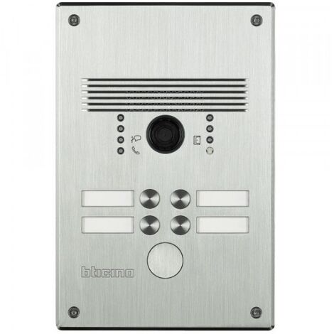 Legrand – Platine de rue BTICINO 308001 – Aluminium – 2 à 4 appels – Câblage 2 fils – Accès contrôlé et communication efficace