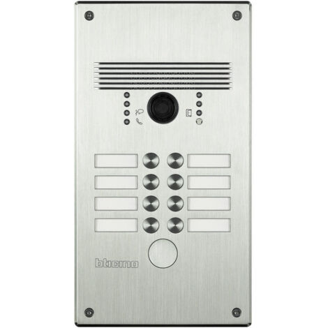 Platines monobloc antivandales à BP Linea 300 5 à 8 appels façade Alu BTICINO 308002