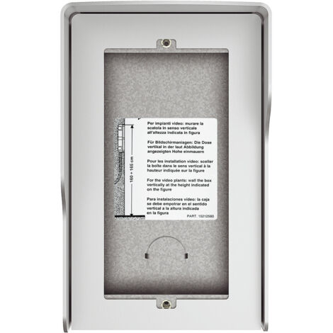 Bticino Boîte hors-mur à 2 modules avec toit de pluie intégré Finition Allmetal 350621