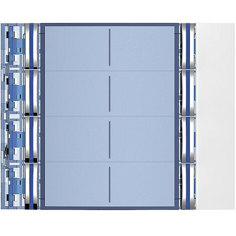 Façade Sfera New pour module électronique audio 8 appels sur 2 rangées Allwhite (352182) (1/2)