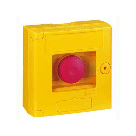 Coffret bris de glace double position IP44 jaune montage en saillie LEGRAND 038001