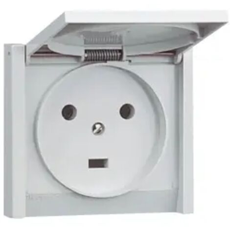 Prise électrique Legrand 3 Pôles + Terre 20A - Pose Saillie (sans Percer) - Neuf