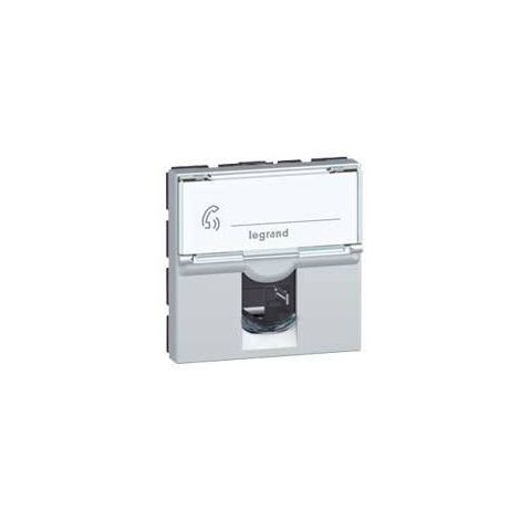 PRISE RJ45 C5E FTP MOSAIC 2 M ALU LEGRAND 079455
