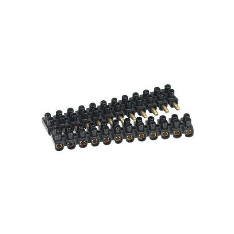 Legrand – Barrette de connexion à broches 10mm² – 12 plots débrochables – Intensity 15A – Utilisation en TBT – 34254 (1/5)