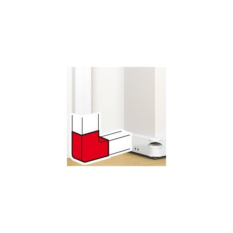 Angle plat 90° pour goulotte à clippage direct Mosaic 50x130mm blanc LEGRAND 075643
