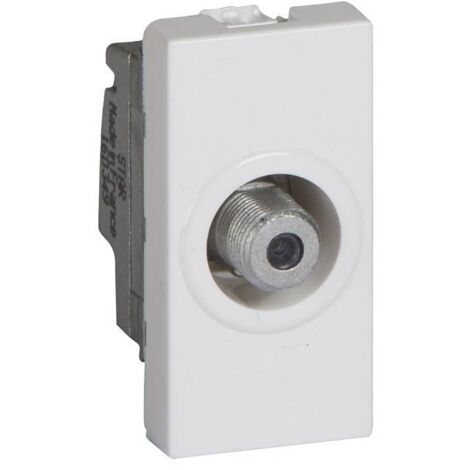 PRISE TÉLÉVISION TYPE F BLANC 1 MODULE MOSAIC LEGRAND LEG078790 (1/5)