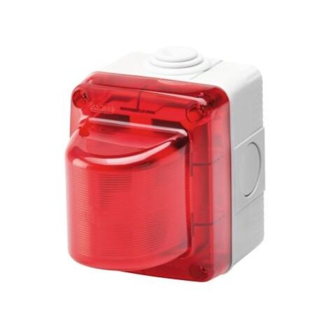 Gewiss – Voyant de signalisation étanche 15W 230V – Diffuseur rouge IP55 pour installations extérieures – Signal lumineux clair et efficace