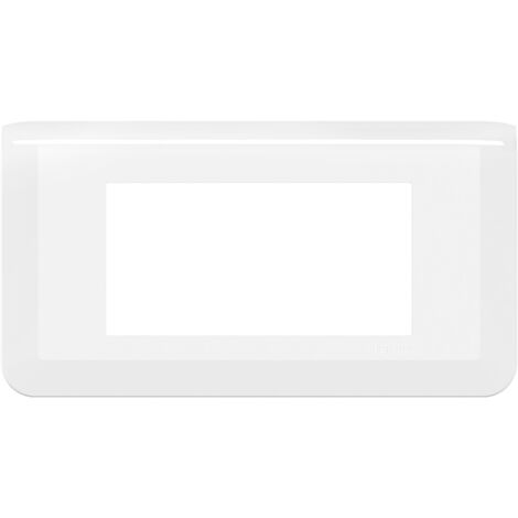Plaque de finition horizontale 4 modules Mosaic - Legrand - Blanc - 078814L