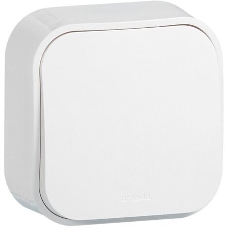 Arnould – Interrupteur va-et-vient saillie Profil Eco blanc – Poussoir complet – Pour installation électrique – Matériaux résistants (1/4)