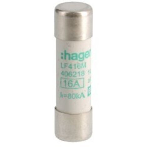 Cartouche fusible industrielle 14x51 aM 16A HAGER LF416M (1/2)