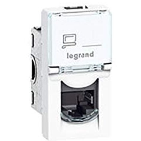 Prise RJ45 catégorie 5e UTP Mosaic 1 module blanc LEGRAND 076551 (1/7)