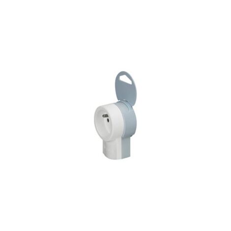 Spina Schuko Francese 16A/250V 2P+T Per Scatole 45x45 Bianca