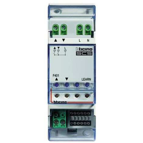 Actionneur 2 relais pour gestion avancée volets motorisés MyHOME BUS 2 modules BTICINO F401 (1/5)