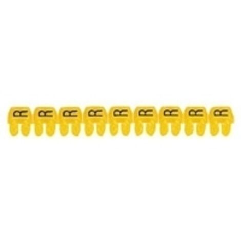 repère pour fil de 0.5 à 1.5 mm2 - lettre t - couleur jaune - legrand cab 3