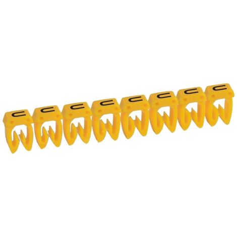 300 Repères CAB 3 pour filerie 4mm² à 6mm² avec lettre majuscule U LEGRAND 038380 (1/2)