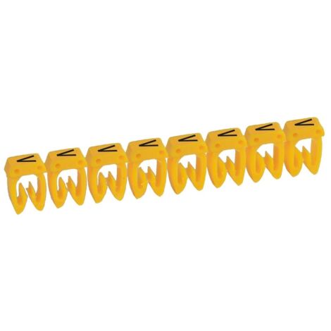 300 Repères CAB 3 pour filerie 4mm² à 6mm² avec lettre majuscule V LEGRAND 038381 (1/2)