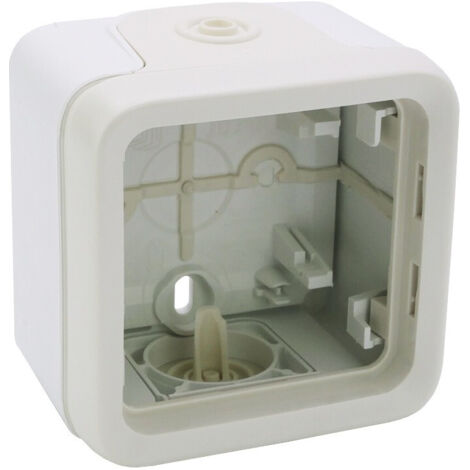 BOÎTIER À EMBOUTS PROG PLEXO COMPOSABLE BLANC ARTIC 1 POSTE LEGRAND 070741