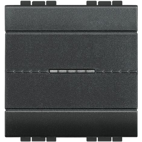 Permutateur Livinglight 16 AX 250 V Connexion à vis Anthracite 2 modules BTICINO L4054M2 (1/2)