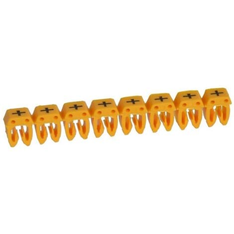 300 Repères CAB 3 pour filerie 0,5mm² à 1,5mm² et blocs de jonction avec signe conventionnel plus LEGRAND 038272