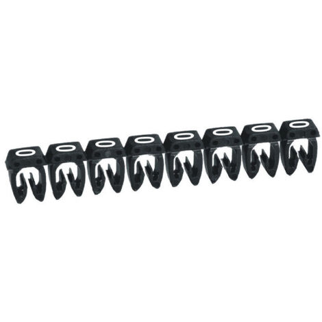 repère pour fil de 0.5 à 1.5 mm2 - chiffre 0 - couleur noir - legrand cab 3