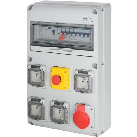 COFFRET DE CHANTIER 4X230V-16A+1X400V-32A + A.U. GEWISS FR60155N