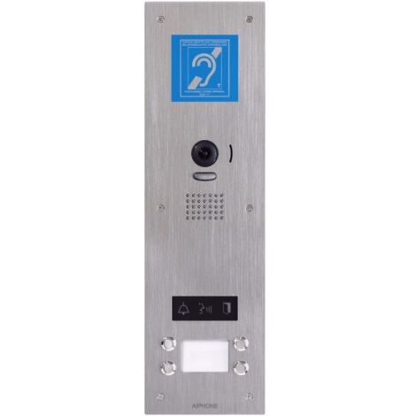 Platine vidéo inox enc. 4bp synthèse vocale pictos & boucle magnétique pour jp JPDVF4LBM AIPHONE 130340 (1/2)