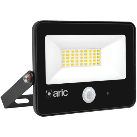 projecteur à led - aric wink 2 - 30w - 3000k - noir - sensor - aric 51302 (1/2)