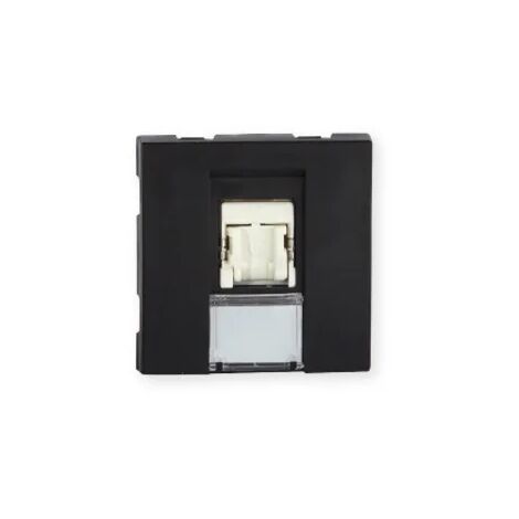 Prise TerCia RJ45 Catégorie 6 FTP 2 modules noire IBOCCO B45042 (1/2)