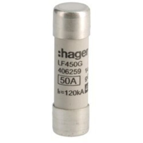 Cartouche fusible industrielle 14x51 gG 50A HAGER LF450G (1/2)