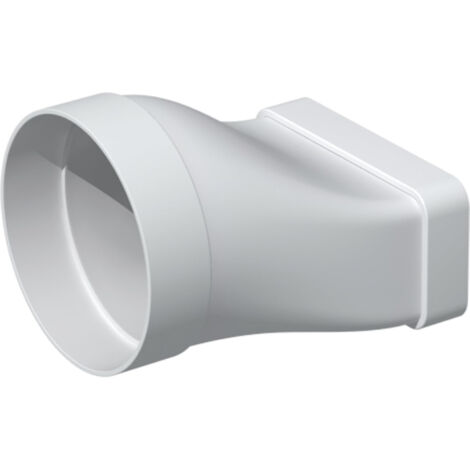 Unelvent – Manchon PVC rigide rectangulaire 40 x 110 mm vers rond 80 mm – Connexion pour espaces restreints – Installation discrète