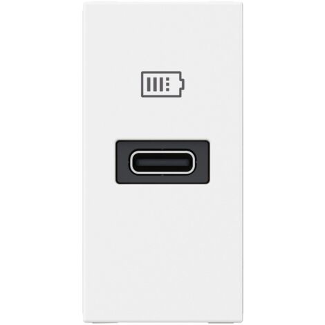 Chargeur USB Type-C Power Delivery Mosaic 1 module blanc pour support LCM LEGRAND 077690L