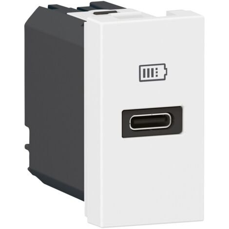 Chargeur USB Type-C Power Delivery Mosaic 1 module blanc pour support LCM LEGRAND 077690L