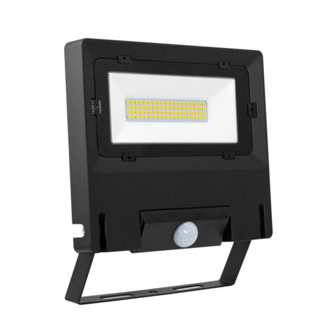 MICHELLE Proj. Ext. IP65 IK08 noir 110° LED intég. 50W 4000K + détecteur PIR ARIC 51269 (1/5)
