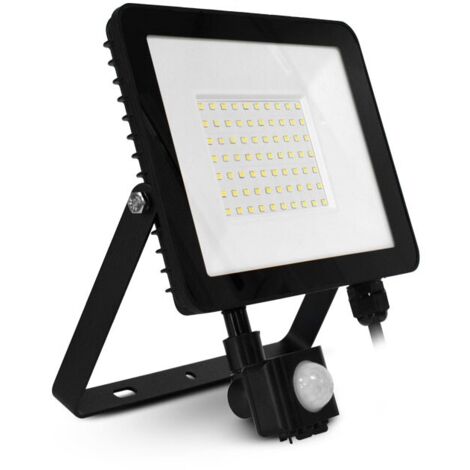 Projecteur LED 50W avec détecteur IR – 6000K blanc froid – Dimensions 218x207x215mm – Économie d'énergie – Miidex Lighting