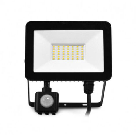 Projecteur LED Détecteur Réglable AC200/240V 30W 2400lm 110° Étanche IP65 IK06 183mmx164mm - Blanc du Jour 6000K