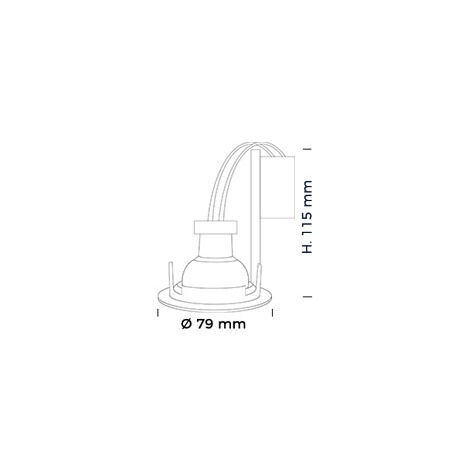 SPOT ENCASTRE JUPITER Kit IP65 5w SH 3000K BLANC AEROSPOT 152801 (1/2)