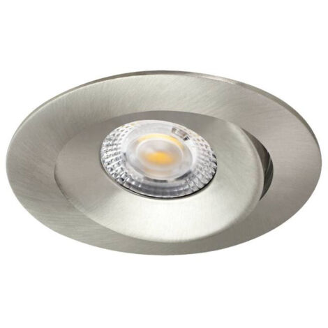 spot encastré à led - orientable - aric aspen tilt - 5w - 3/4000k - nickel - aric 51228