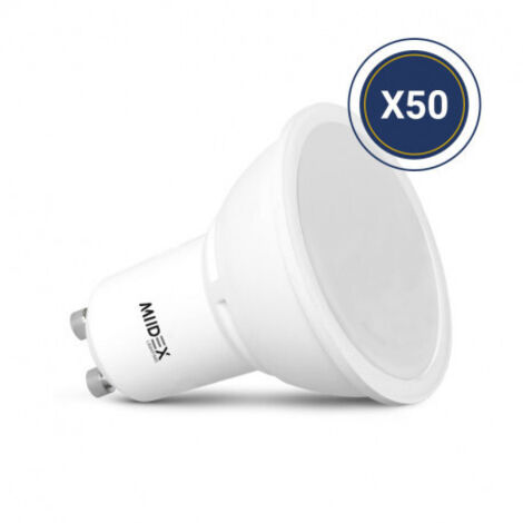 Lot de 50 Spots LED GU10 6W 510lm 120° Ø50mm - Blanc Naturel 4000K