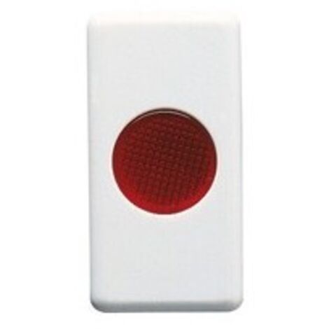 Gewiss – Voyant plat diffuseur rouge 12/24/250V – 1 module blanc – Indice de protection IP20 – Pour signalisation simple