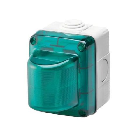 Boîtier de signalisation Gewiss couleur vert lampe E14 GW27416