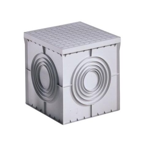 Gewiss – Chambre de tirage carrée 300x300x300mm – Fond plat défonçable – Couvercle haute résistance – SKU DX59701