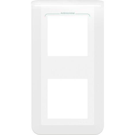 Plaque de finition verticale Mosaic pour 2x2 modules blanc antimicrobien LEGRAND 078723L