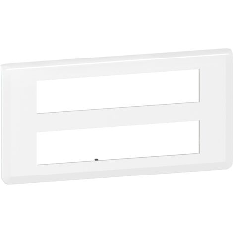 Plaque de finition Mosaic pour 2x10 modules blanc LEGRAND 078828L