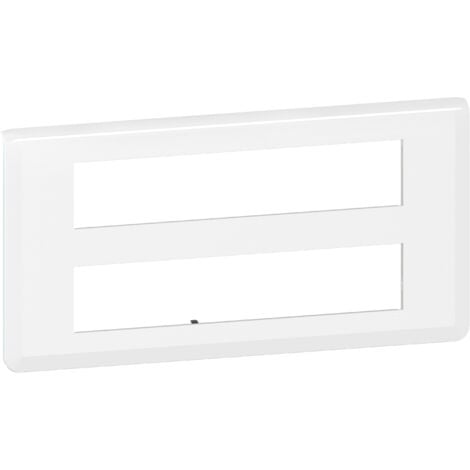 Plaque de finition Mosaic pour 2x10 modules blanc LEGRAND 078828L