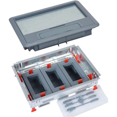 Legrand – Boîtier de protection pour prise électrique – Kit complet 12 modules – Acceptant revêtements jusqu'à 8mm – Installation rapide sans outil