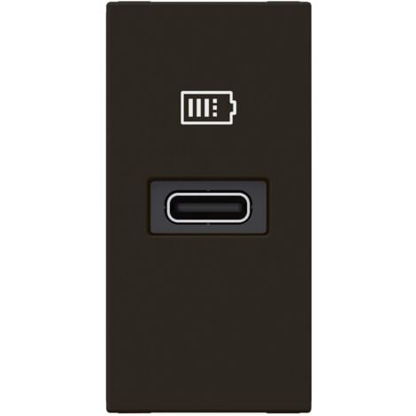 Chargeur USB Type-C Power Delivery Mosaic 1 module noir pour support LCM LEGRAND 077692L
