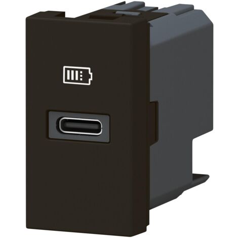Chargeur USB Type-C Power Delivery Mosaic 1 module noir pour support LCM LEGRAND 077692L