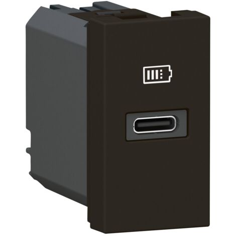 Chargeur USB Type-C Power Delivery Mosaic 1 module noir pour support LCM LEGRAND 077692L